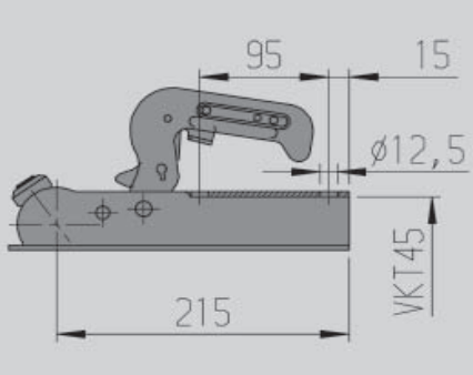 AL-KO AL-KO AK7-G - Rohr 45 mm - 750 kg - ungebremste Kugelkupplung