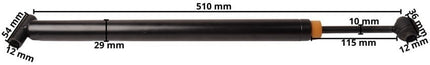 AL-KO Auflaufdämpfer 251S, lange Ausführung (ab 10/1992) Länge 510 mm