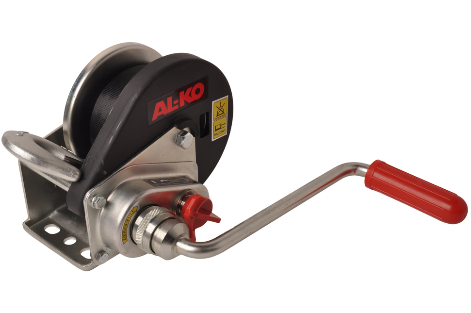 AL-KO Gebremste Handwinde von AL-KO - inklusive automatischer Abrollvorrichtung und 6-Meter-Gurt zum Abschleppen