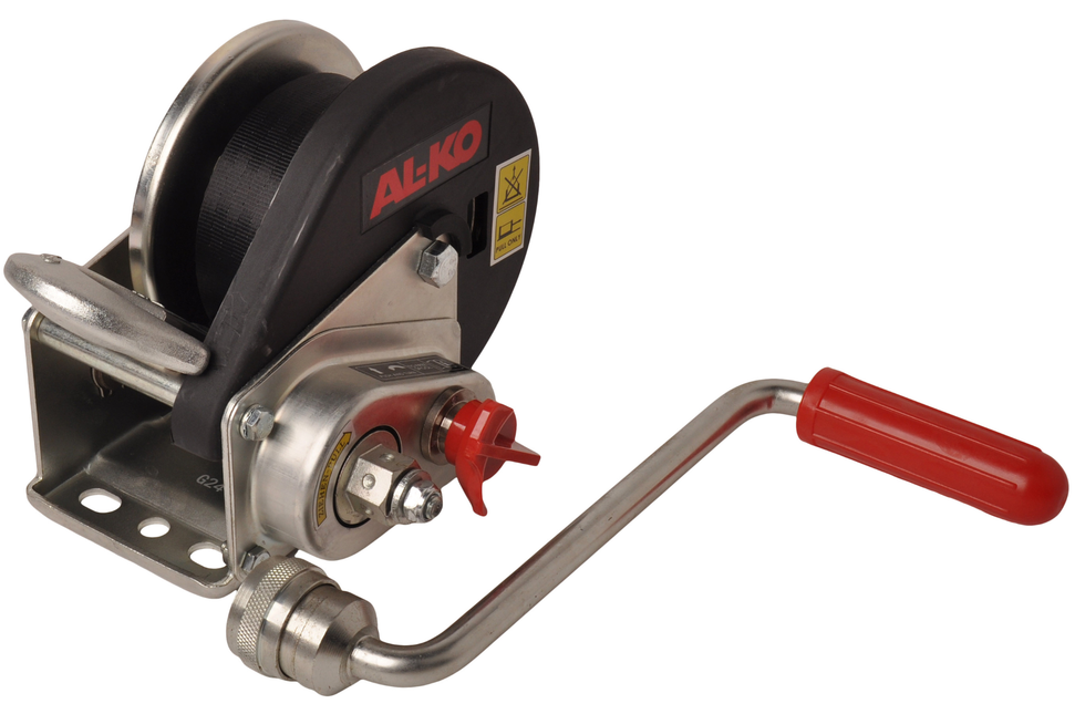 AL-KO Gebremste Handwinde von AL-KO - inklusive automatischer Abrollvorrichtung und 6-Meter-Gurt zum Abschleppen