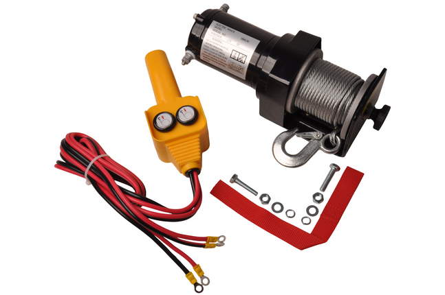 Anhängershop Elektrische Winde 900 kg mit Stahlseil und Haken