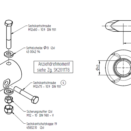 Anhängershop Knott KF7,5 – KF20 – DIN-Öse/Zugöse – rund 45 mm – 2000 kg