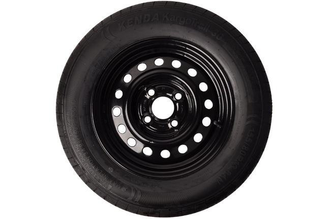 Anhängershop Rad 155R13 mit schwarze felge (4x100) 500 kg - nabe 57 mm