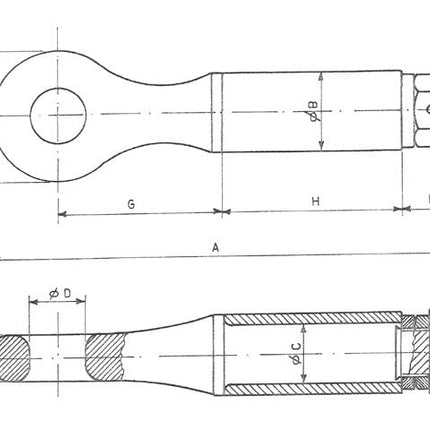 Anhängershop Zugöse (DIN) drehbar, 7000 kg und runder 45er Anschluss