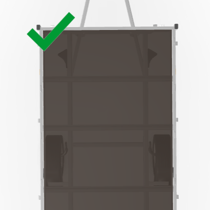Anssems Eckrunge  Anssems altes Modell 30 cm rechts hinten links vorne