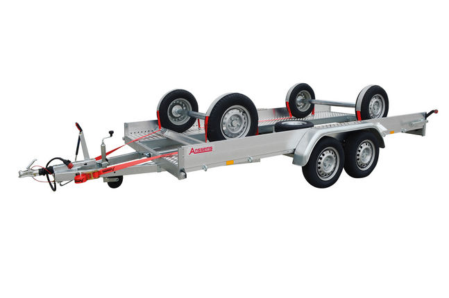 Anssems Kompletter Satz Spanngurte für Autotransporter - rot - passend für Anssems AMT / MSX