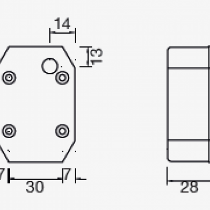Aspock Aspöck Flexipoint 1 Begrenzungsleuchte - rot - lose Kabelverbindung