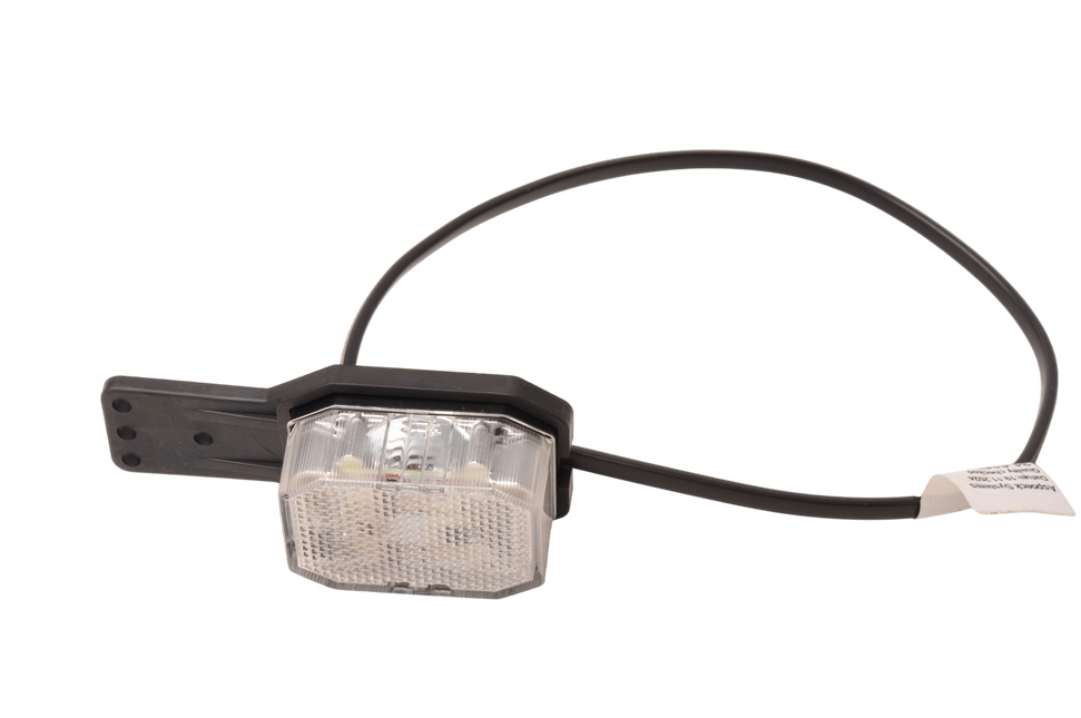 Aspock Aspöck Flexipoint LED Begrenzungsleuchte rechts – rot/weiß auf kleiner Gummihalterung mit 0,5 m Kabel