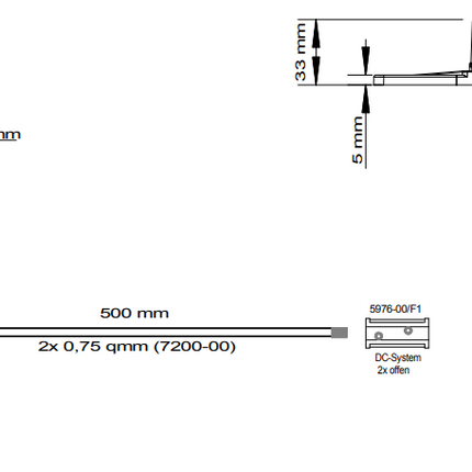 Aspock Aspöck Flexipoint LED links- Begrenzungsleuchte rot/weiß auf kleinem Gummihalter mit 0,5m Kabel