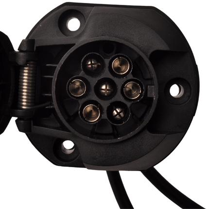 Aspock Aspöck Kabelsatz mit Steckdose - 600 cm - 7-polig - 2x 5-polig - Abzweigungen 310 cm - Anhängerkabel - Typ Aspöck