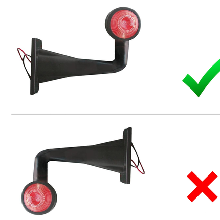 Aspock Aspock Superpoint 3 Begrenzungsleuchte LED - rechts - weiß/orange/rot - 1 Meter Flachkabel