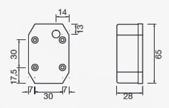 Aspock Flexipoint rot - separates Glas