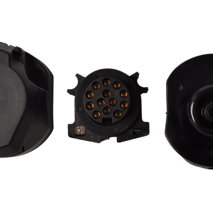 Cantonal 13-polige Steckdose - inklusive Dichtungsgummi - inklusive Mikroschalter für Nebelschlussleuchte