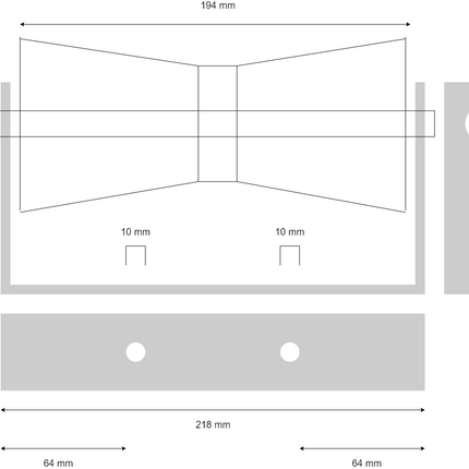 Cantonal 194x90 mm Kielrolle blau komplett auf Träger