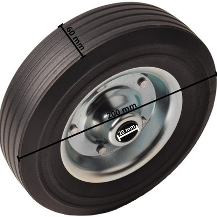 Cantonal 200x60 mm Ersatzrad für Stützrad mit Stahlfelge