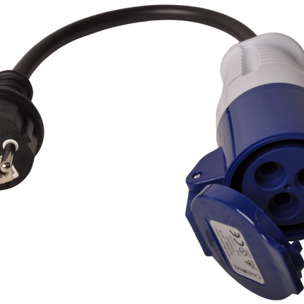 Cantonal Adapterkabel 23 cm von Schuko auf CEE-Kupplung