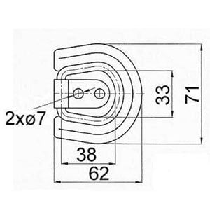 Cantonal Befestigungsring zum Anschrauben 71x62x10 mm