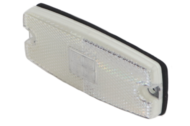 Cantonal Begrenzungsleuchte LED - 110x44 mm - weiß - Anschluss mit losem Kabel