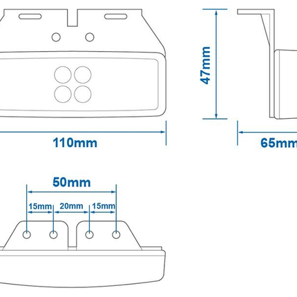 Cantonal Begrenzungsleuchte - orange/gelbe Markierungsleuchte - loser Kabelanschluss - LED