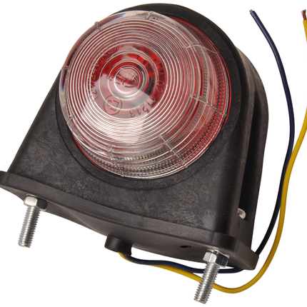 Cantonal Begrenzungsleuchte rot/weiß 87x70x85 mm