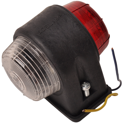 Cantonal Begrenzungsleuchte rot/weiß 87x70x85 mm