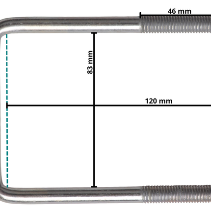 Cantonal Bügelschraube / Riemen M10 120x83 mm