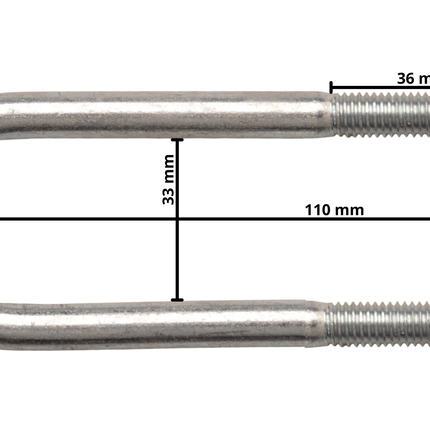 Cantonal Bügelschrauben / Klemmplatten M10 120x33 mm