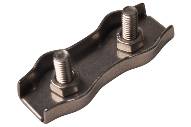 Cantonal Duplex-Klemme aus rostfreiem Stahl für Stahldraht (6mm)