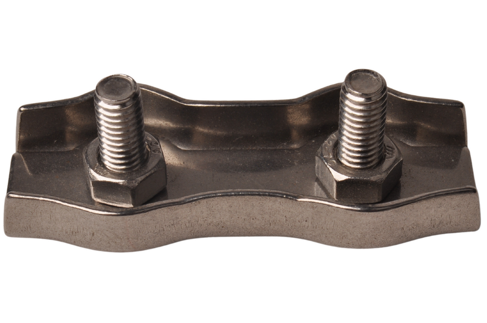 Cantonal Duplex-Klemme aus rostfreiem Stahl für Stahldraht (6mm)