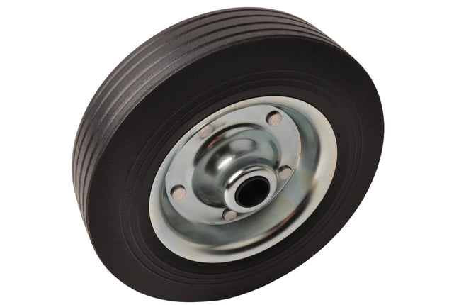 Cantonal Einzelne Stahlfelge mit Ersatzrad für Stützrad 200 x 50. Mit Rohr von 48 mm Durchmesser.