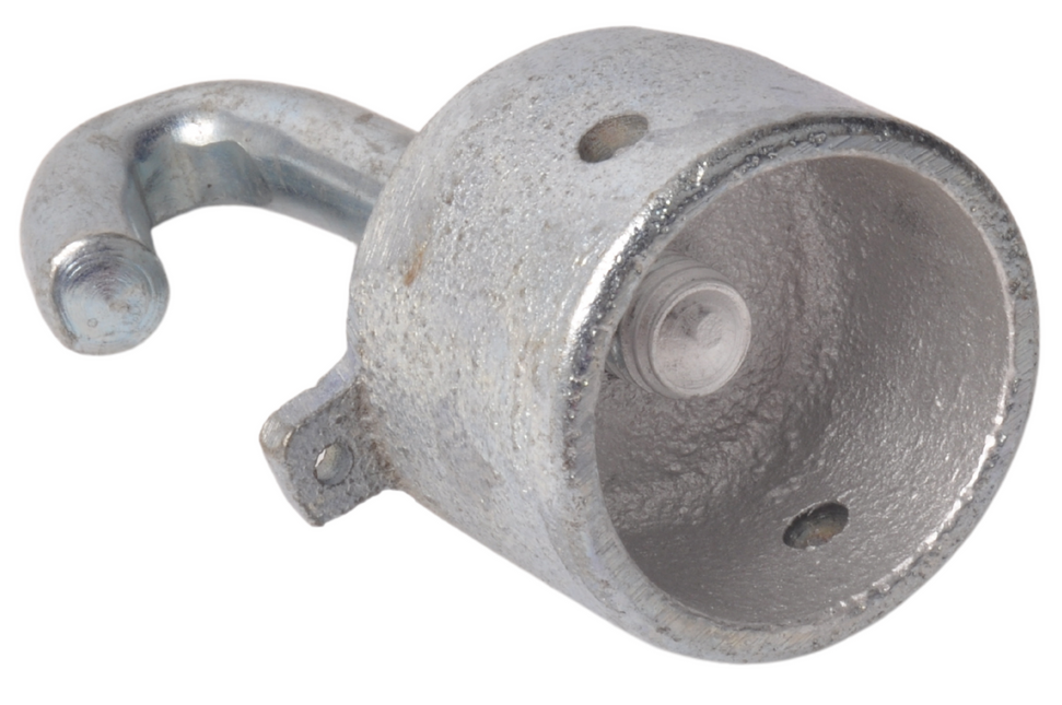 Cantonal Endstück für Bruststange Pferdeanhänger 53x43 mm - Rundhaken