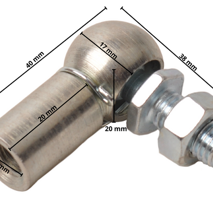 Cantonal Endstück mit Kugelgelenk M8 für Gasdruckfeder