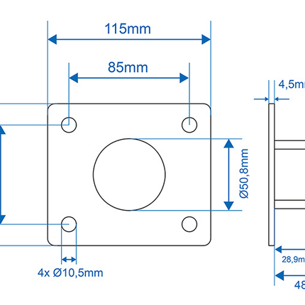 Cantonal Flansch/Befestigungsplatte für 2024981