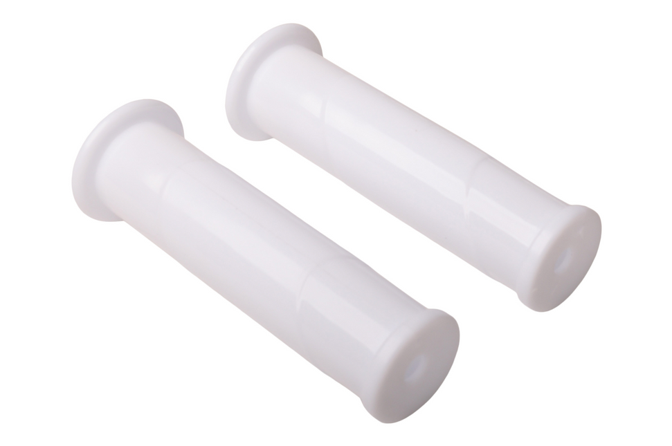 Cantonal Fort weiße Schubkarrengriffe - Hartgummi - Innendurchmesser ca. 30 mm - Satz mit 2 Stück