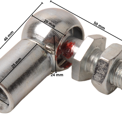 Cantonal Hakenkugelgelenk M10 für Gasdruckfeder