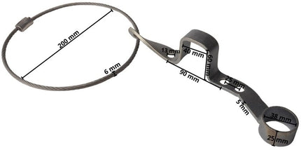 Cantonal Halter für Abreisseil komplett für ungebremste Anhänger