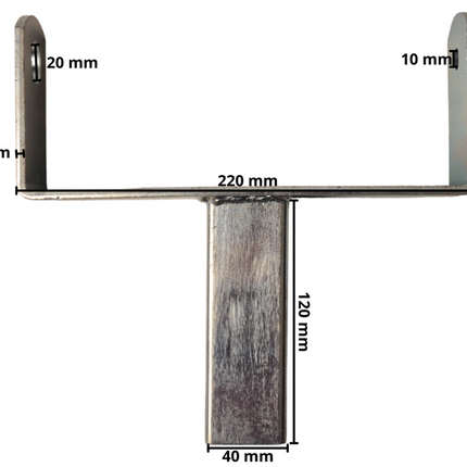 Cantonal Halterung für Kielrolle 200x85 mm 40 mm Rohr