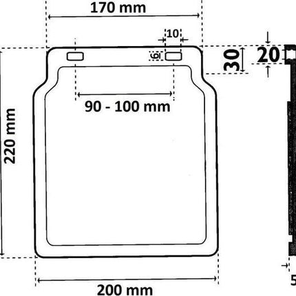 Cantonal Hartplastik-Schmutzfänger (200x220 mm)