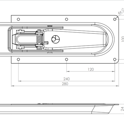 Cantonal Hochwertiges Einbau-Spannschloss für Anhänger - verzinkter Stahl