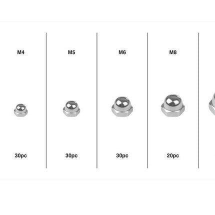 Cantonal Hutmuttern Sortiment 150-teilig