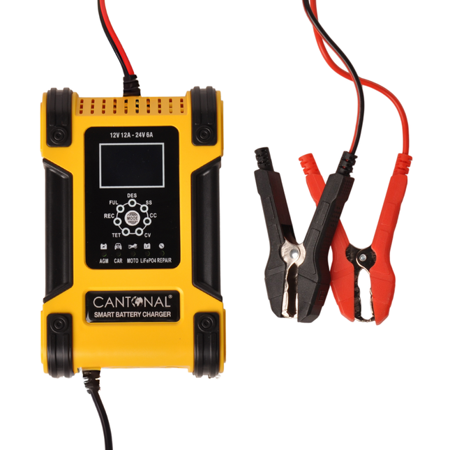 Cantonal Intelligentes Batterieladegerät 12V/24V – 12A/6A – 7-stufiger Ladevorgang