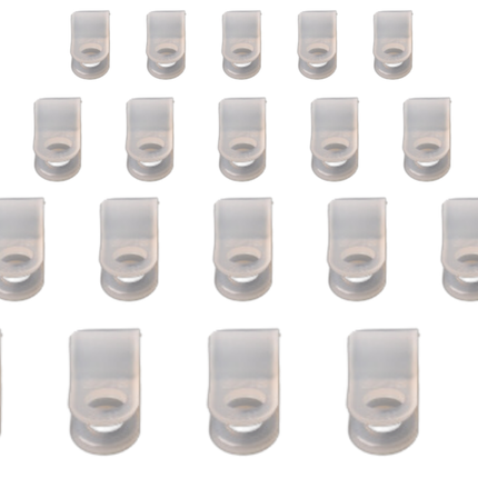 Cantonal Kabelhalter (4,8 mm) zur Befestigung des Beleuchtungskabels - 20 Stück