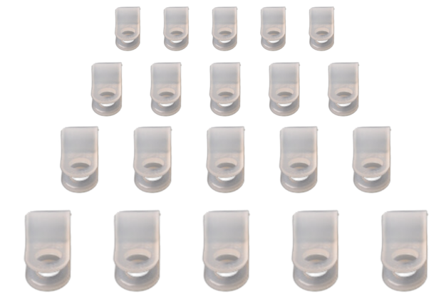 Cantonal Kabelhalter (4,8 mm) zur Befestigung des Beleuchtungskabels - 20 Stück