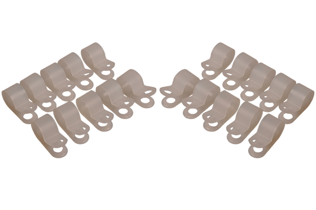 Cantonal Kabelhalter (9,5 mm Innendurchmesser) zur Befestigung des Beleuchtungskabels - 20 Stück