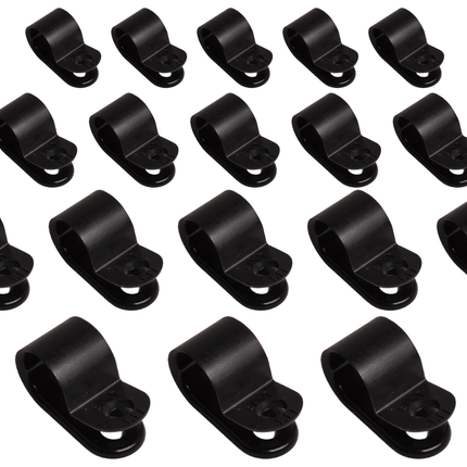 Cantonal Kabelklemmen 11,1 mm schwarz zur Befestigung von Beleuchtungskabeln - 20 Stück