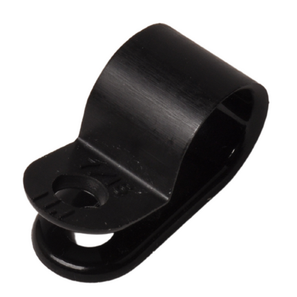 Cantonal Kabelklemmen 11,1 mm schwarz zur Befestigung von Beleuchtungskabeln - 20 Stück