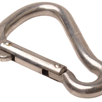 Cantonal Karabiner in Birnenform aus Edelstahl 90x10 mm - 13 mm Ösendurchmesser