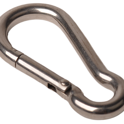 Cantonal Karabinerhaken aus Edelstahl 60x6 mm - Ösendurchmesser 9 mm