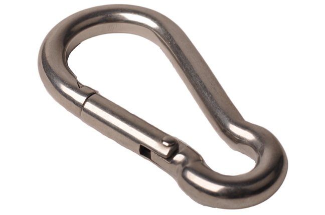 Cantonal Karabinerhaken aus Edelstahl 80x8 mm - Ösendurchmesser 12 mm