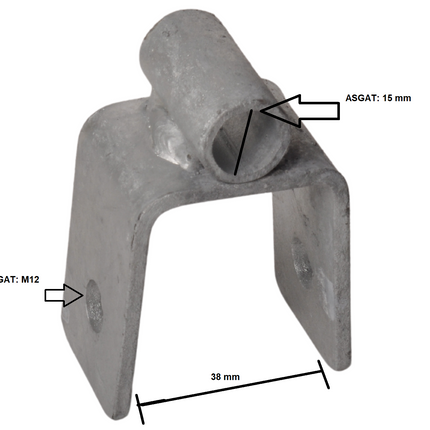 Cantonal Kippblock verzinkt für Montagerohr 30x30 mm